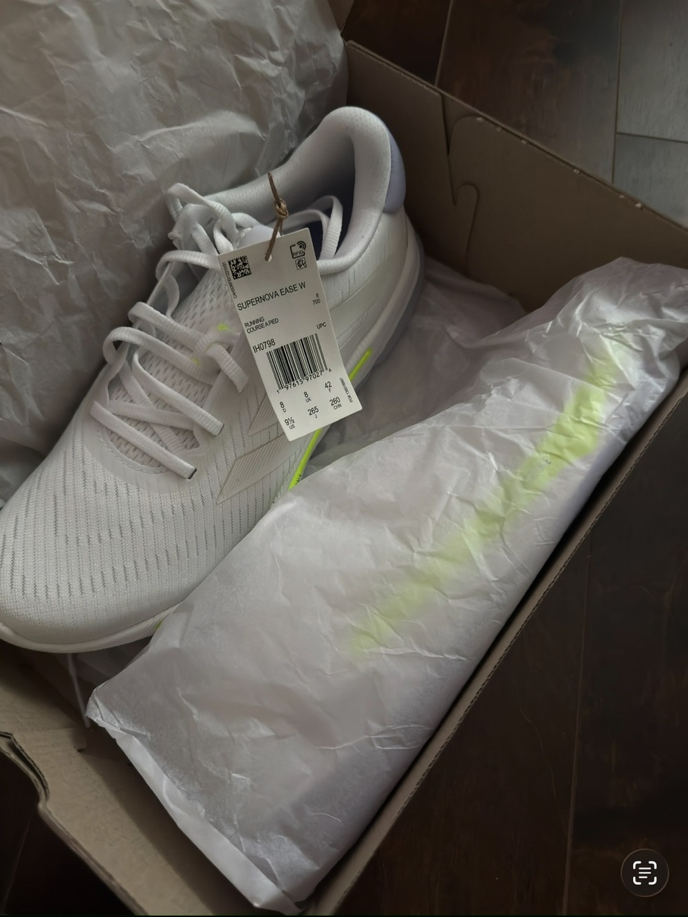 adidas Women’s Supernova Ease Runners- White/Met/Violet - Picture 2 of 8